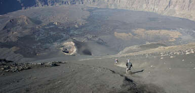 Fogo Pico Abstieg übers Lavafeld